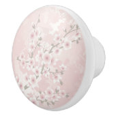 Vintage Blush PInk Cherry Blossom Keramikknauf (Rechts)