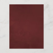 Vintage Blush- und Burgundy-Hochzeitsgäste Details Begleitkarte (Rückseite)