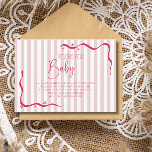 Vintage-Blush-Wellen-Baby-Shower-Bücher für Baby Begleitkarte