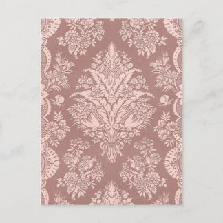 Vintage Blüte auf Rosy Beige Postkarte