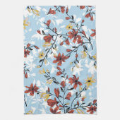 Vintage Blüte: Einfaches Stoffhintergrund. Geschirrtuch (Vertikal)