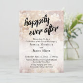 Vintage Blüte glücklich je nach Empfang Einladung (Stehend Vorderseite)