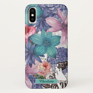 Vintage Blüte Ihr Name Case-Mate iPhone Hülle