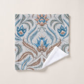 Vintage Blüte in Grau Badhandtuch Set (Waschlappen)