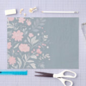 Vintage Blüte in hellgrau Seidenpapier (Handwerk)