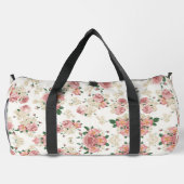 Vintage Blüte in Weiß Duffle Bag (Rückseite)