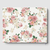 Vintage Blüte in Weiß Gästebuch (Rückseite)