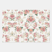 Vintage Blüte in Weiß Geschenkpapier Set (Vorderseite 2)