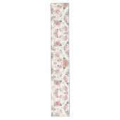 Vintage Blüte in Weiß Großer Tischläufer (Vorderseite)