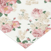 Vintage Blüte in Weiß Großer Tischläufer (Ecke)