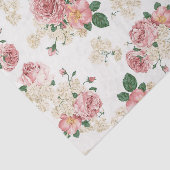 Vintage Blüte in Weiß Seidenpapier (Ausschnitt)