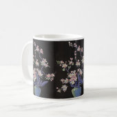 Vintage Blüte, Kirschblüten Blume in einer Vase Kaffeetasse (Vorderseite Links)