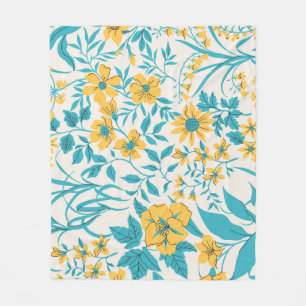Vintage Blüte: Liberty Motif Nahtlos Fleecedecke