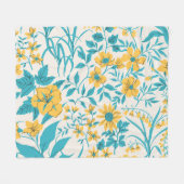 Vintage Blüte: Liberty Motif Nahtlos Fleecedecke (Vorderseite (Horizontal))