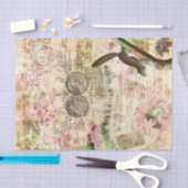 Vintage Blüte mit Eichhörnchen Seidenpapier (Handwerk)