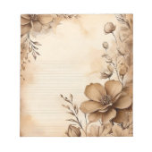 Vintage Blüte Notizblock (Vorderseite)
