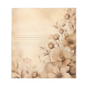 Vintage Blüte Notizblock (Vorderseite)