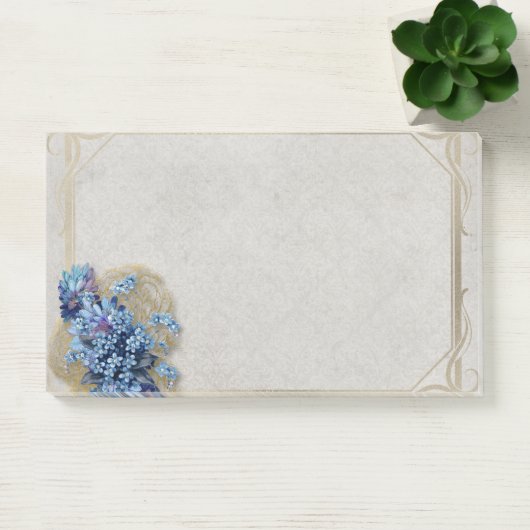 Vintage Blüte Post-it Klebezettel (Büro)