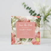 Vintage Blüte Save the Date gestrichen (Stehend Vorderseite)