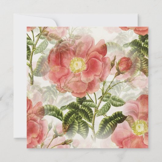 Vintage Blüte Save the Date gestrichen (Rückseite)