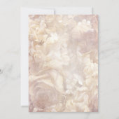 Vintage Blüte Wir Got nur Verheiratet Empfang Einladung (Rückseite)