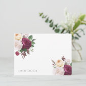 Vintage Blüten Blumenkarte Karte (Stehend Vorderseite)