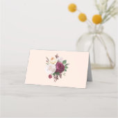 Vintage Blüten Blumenzehen Platzkarte (Rückseite)