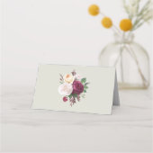 Vintage Blüten Blumenzehen Platzkarte (Rückseite)