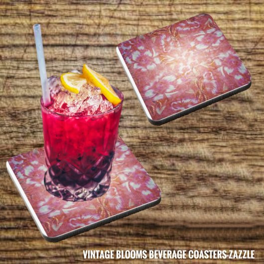 Vintage Blüten Getränkeuntersetzer