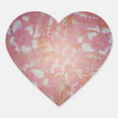 Vintage Blüten Herz-Aufkleber (Vorderseite)