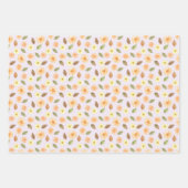 Vintage Blüten und Blume Herbst Geschenkpapier Set (Vorderseite)