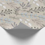 Vintage Blüten und Libellen Geschenkpapier (Ecke)