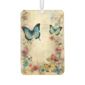 Vintage Blüten und Schmetterlinge Autolufterfrischer (Rückseite)