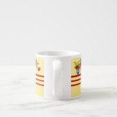 Vintage Blüten und Streifen Espresso Tasse (Rückseite)