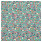 Vintage Blüten von Graufranken Stoff (Muster)