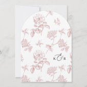 Vintage Blütenarschenhochzeit - Einladung (Rückseite)