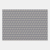 Vintage Blütenblau Weiße Täler Geschenkpapier Set (Vorderseite 2)