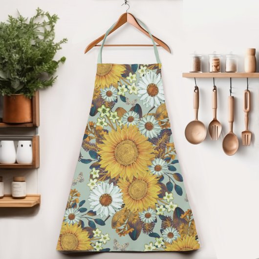 Vintage Blütenblume Schürze