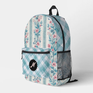 Vintage-Blütenblumen Bedruckter Rucksack