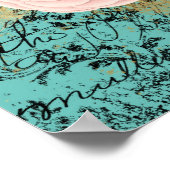 Vintage BlütenBouquet Poster (Ecke)