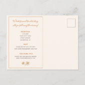 Vintage Blütencreme - Einladung Postkarte (Rückseite)