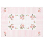 Vintage Blütendecke, Linien & Punkte 60"x84" Tischdecke (Vorderseite (Horizontal))