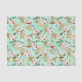 Vintage Blütendrachenfliege Seidenpapier (Vorderseite)