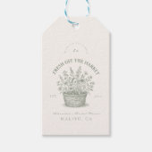 Vintage Blütendusche Geschenkanhänger (Vorderseite)