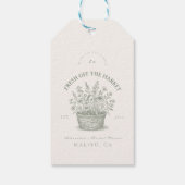 Vintage Blütendusche Geschenkanhänger (Rückseite)