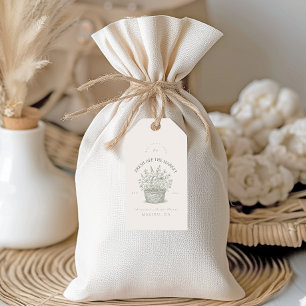 Vintage Blütendusche Geschenkanhänger