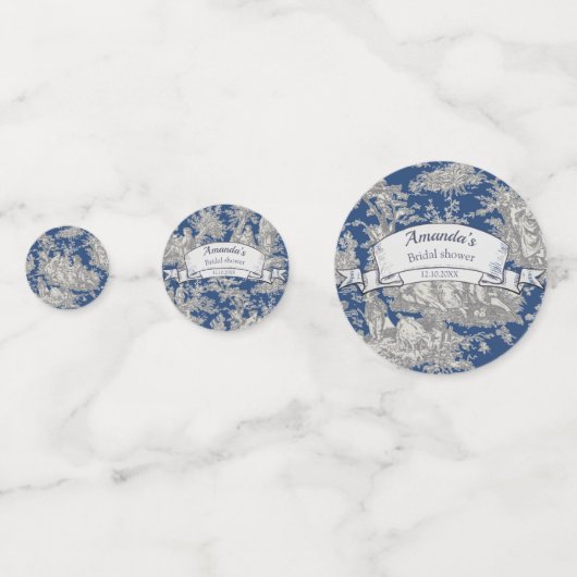 Vintage Blütendusche Konfetti (Vorderseiten)