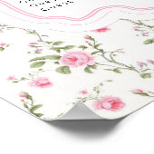 Vintage Blütendusche mit rosa Bow Poster (Ecke)