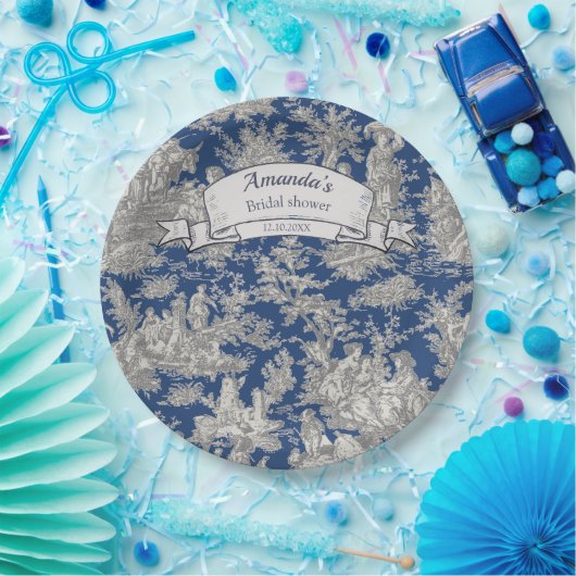 Vintage Blütendusche Pappteller (Party)