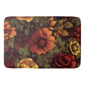 Vintage Blütenfarbe Badematte (Vorderseite)